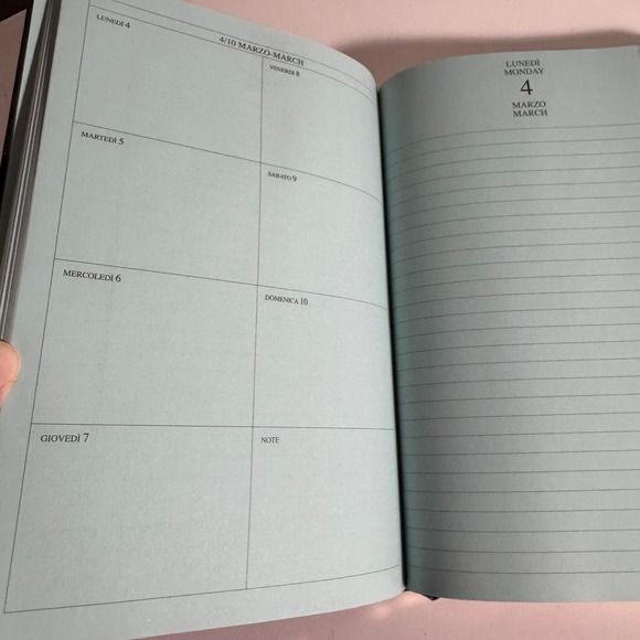 Prada Saffiano Leather Diario 2013 Planner Agenda Black Gold - Picture 5 of 5